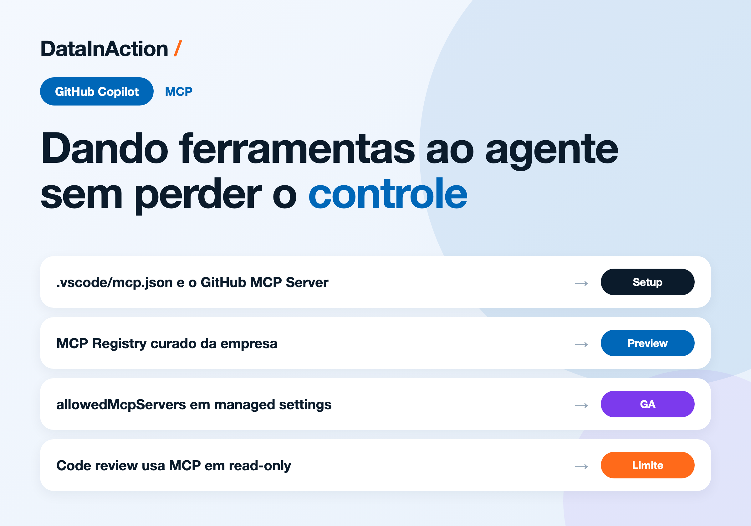 GitHub Copilot a fundo [3] - MCP: ferramentas para o agente sem perder a governança