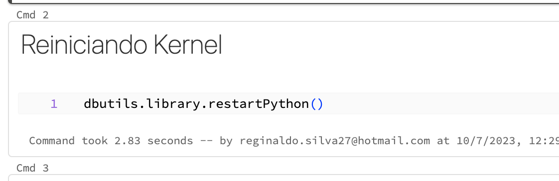 reiniciando python
